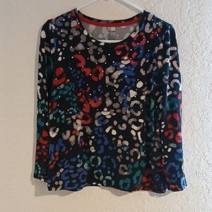 Rafaella Multicolor Long Sleeve Top Size MP